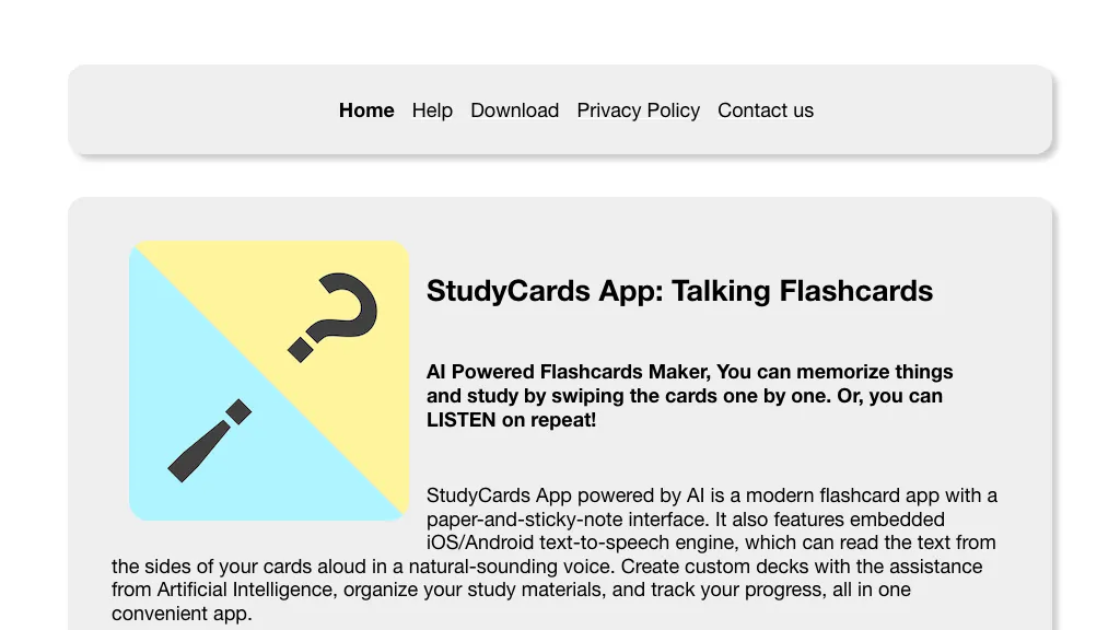 Online educational flashcard maker