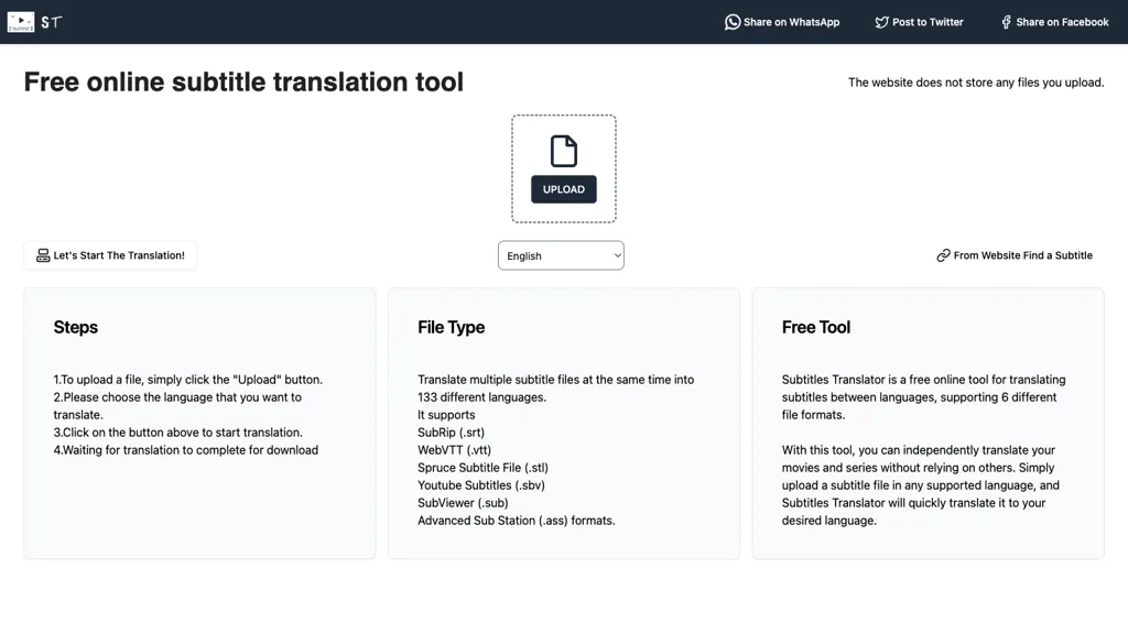 Subtitle Translation Tool Top AI tools