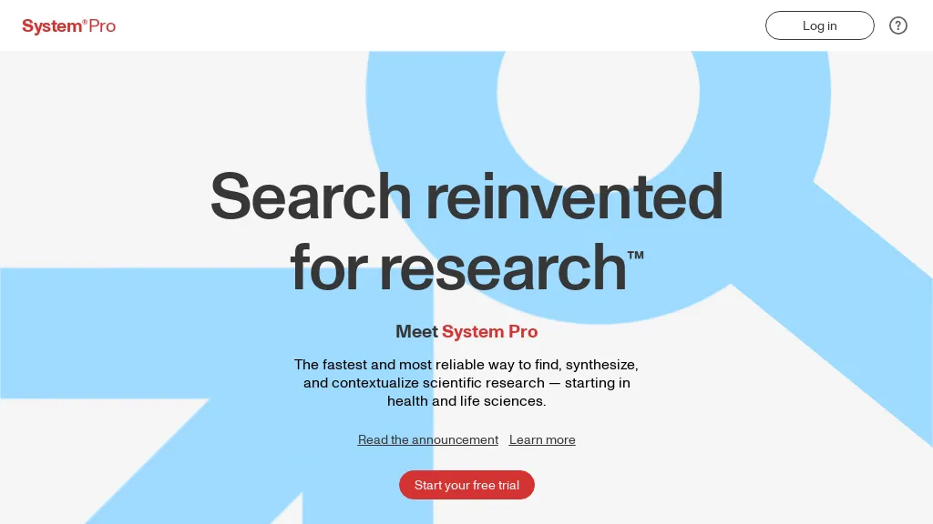 System Pro  Search reinvented for research