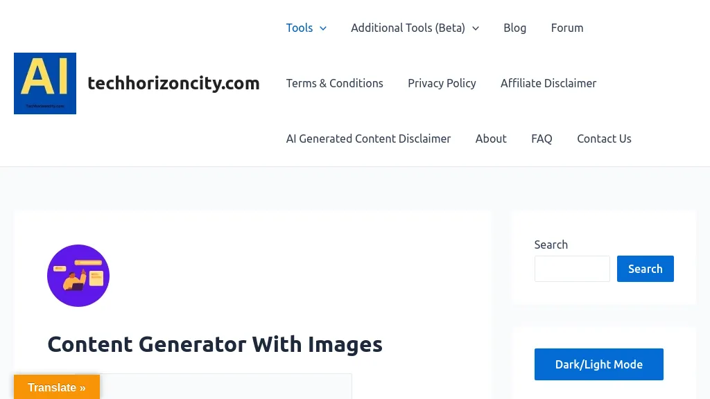 TechhorizonCity Content & Image Generator
