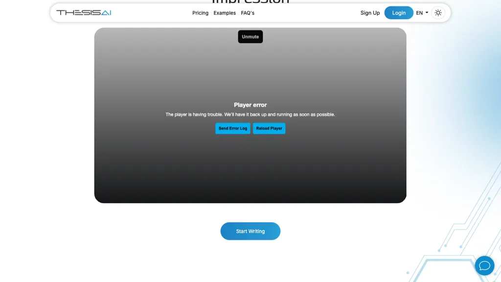 ThesisAI website