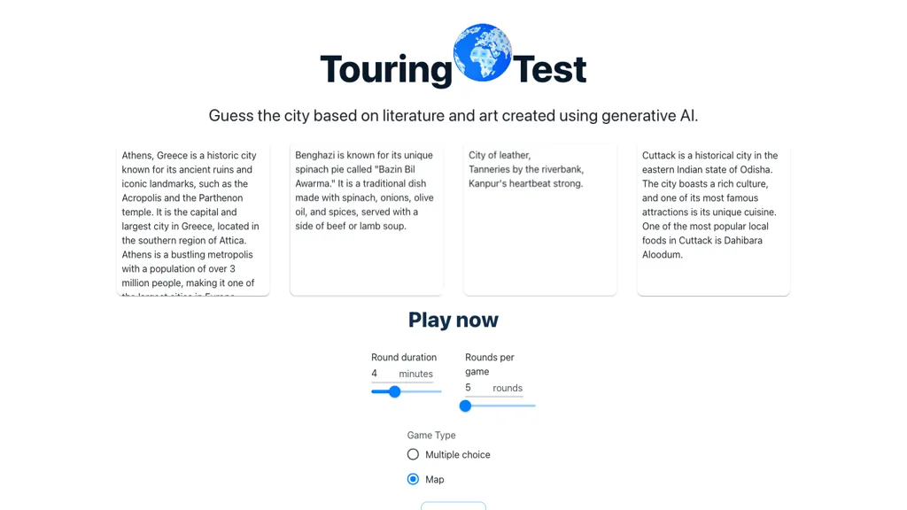 Touring Test Top AI tools