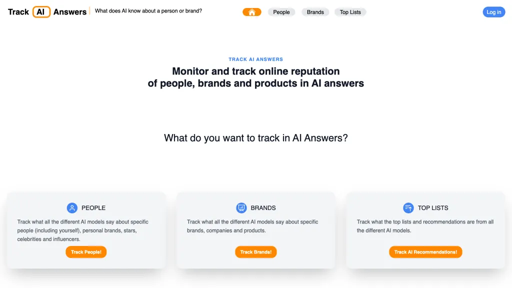Track AI Answers Top AI tools