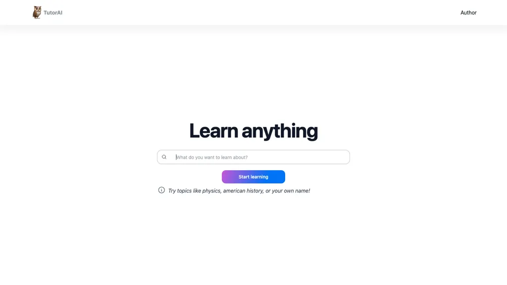 TutorAI website