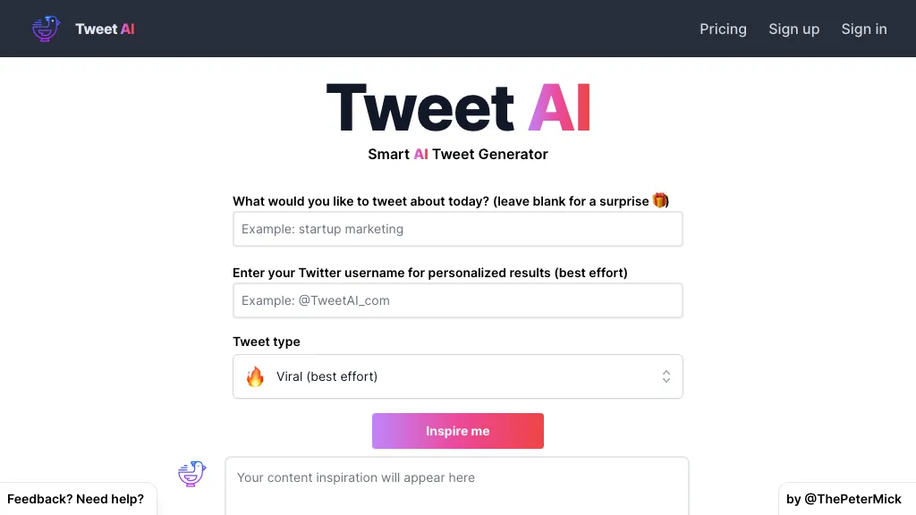 TweetAI Top AI tools