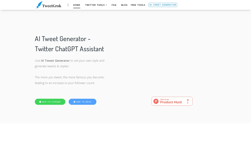 TweetGrok.ai website