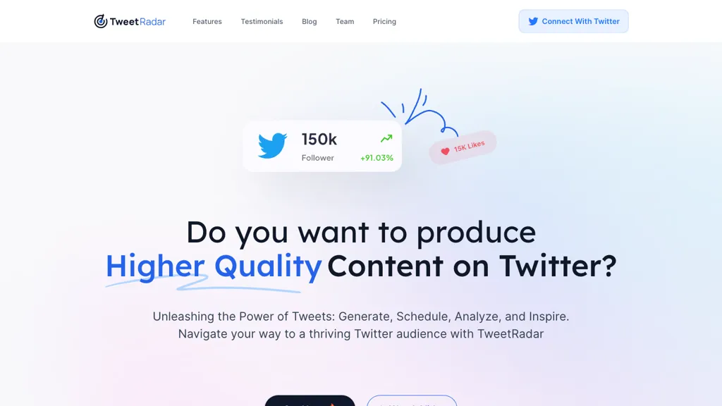 TweetRadar Top AI tools