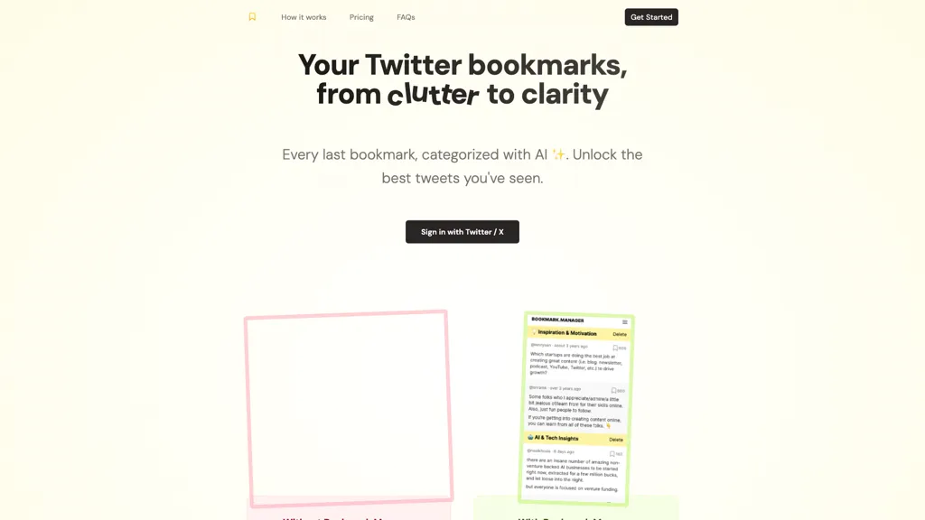 TwitterBookmarks website