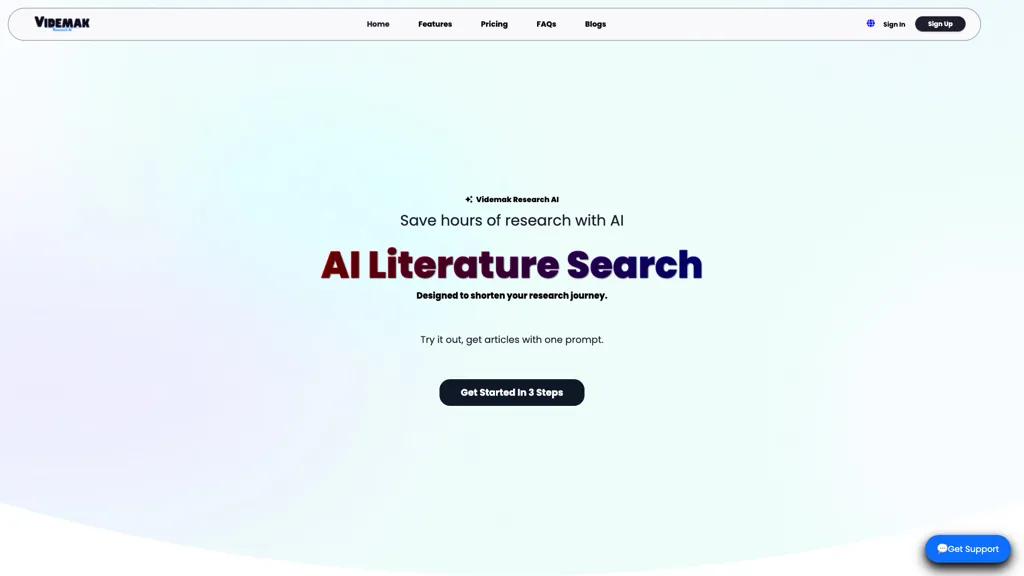 Videmak Research AI website