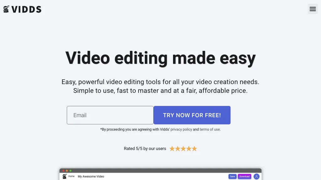 Video Editor by Vidds Top AI tools