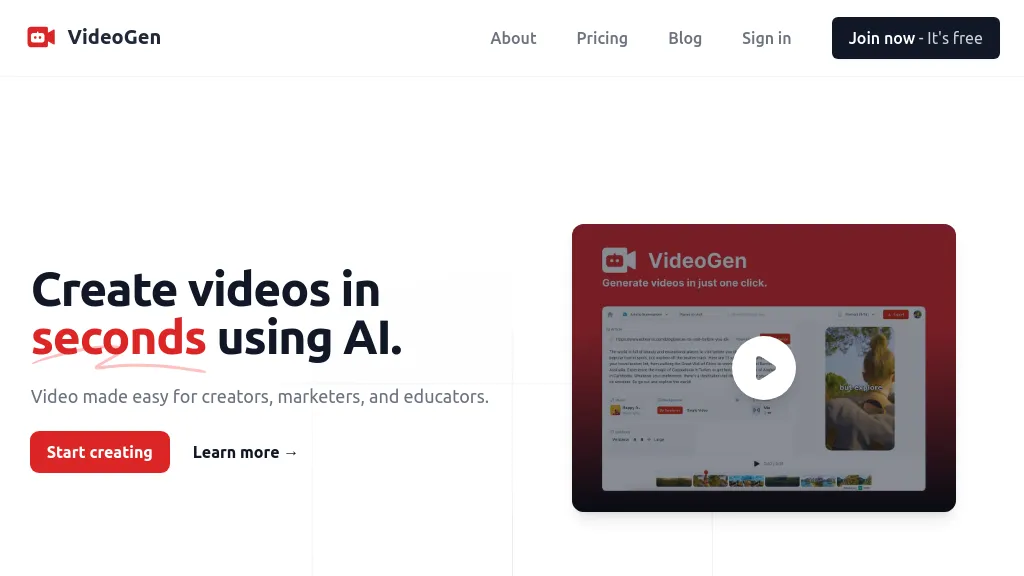 VideoGen.io Top AI tools