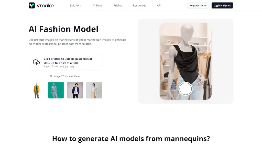 Vmake Fashion Model Studio Top AI tools