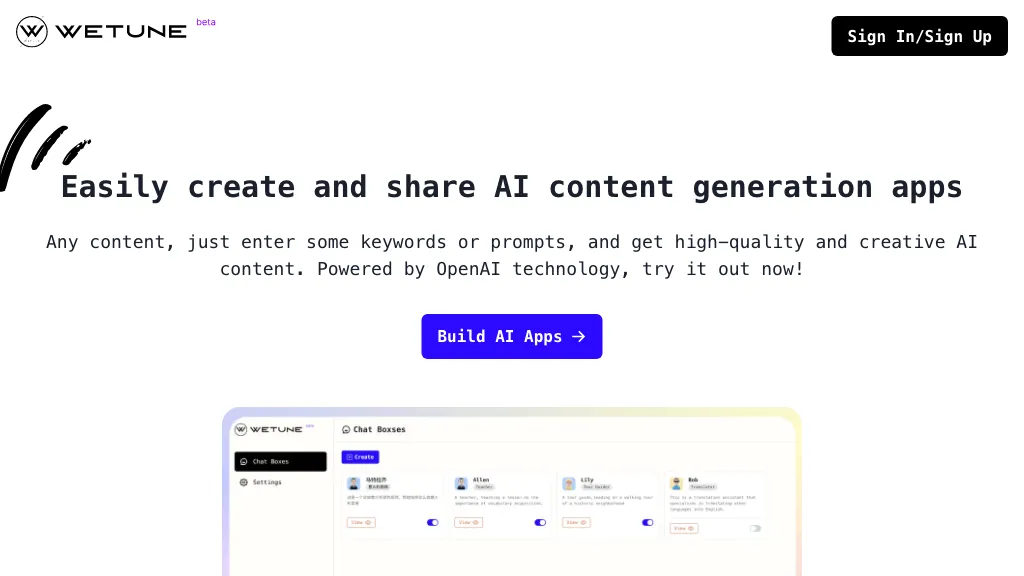 Wetune Top AI tools