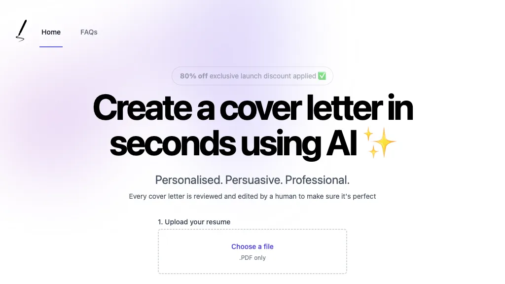 Cover-letter generator with AI Top AI tools