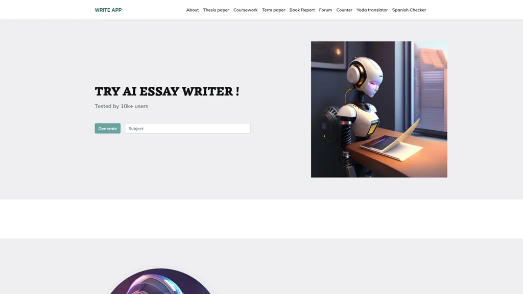 Writeapp.co website