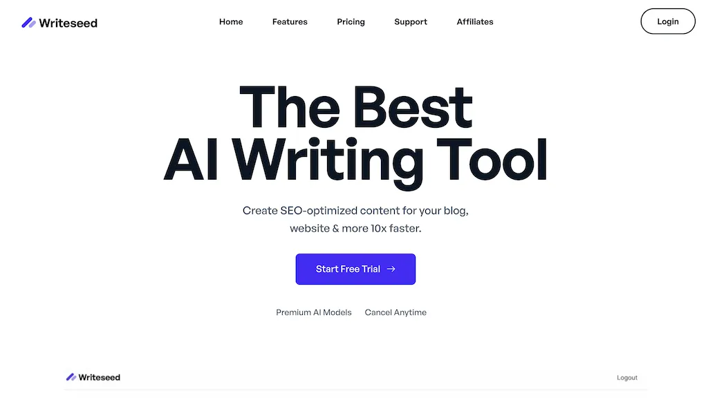 Writeseed website