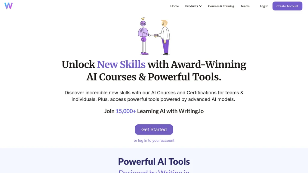 Writing.io website
