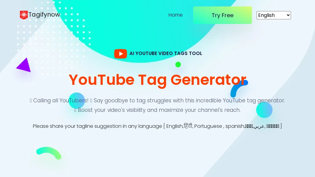 TagifyNow - YouTube Tag Generator Top AI tools