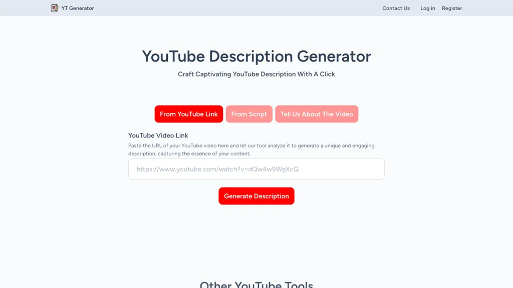 AI YouTube Description Generator Top AI tools